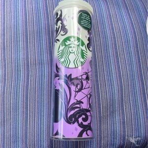 Starbucks Lavender and Black Swirl Tumbler glow in dark Halloween